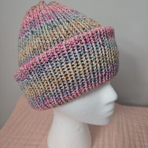 Cozy Sunset Multicolor Knit Beanie
